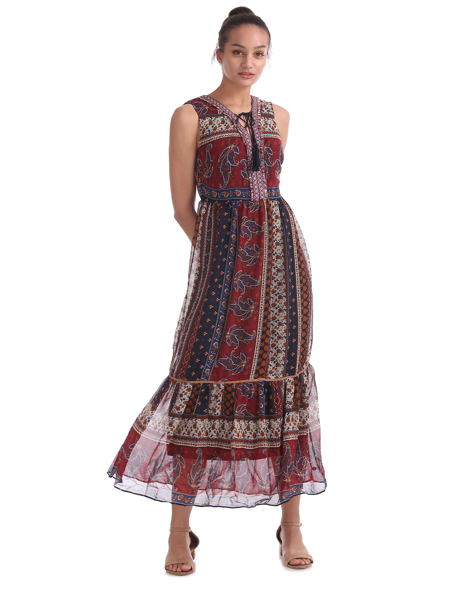 U.S. Polo Assn. Women Casual Wear Printed Dress